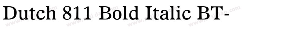 Dutch 811 Bold Italic BT字体转换